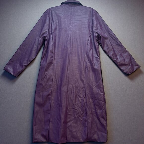 The Joker Suicide Squad Mens Large Purple Trench Coat Cosplay - Picture 3 of 8